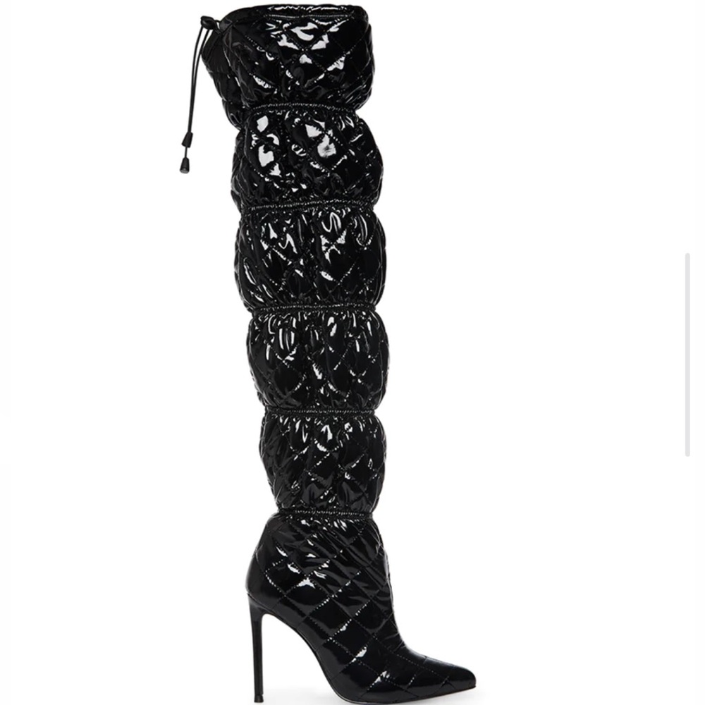 Steve Madden Silhouette Black Knee Highs